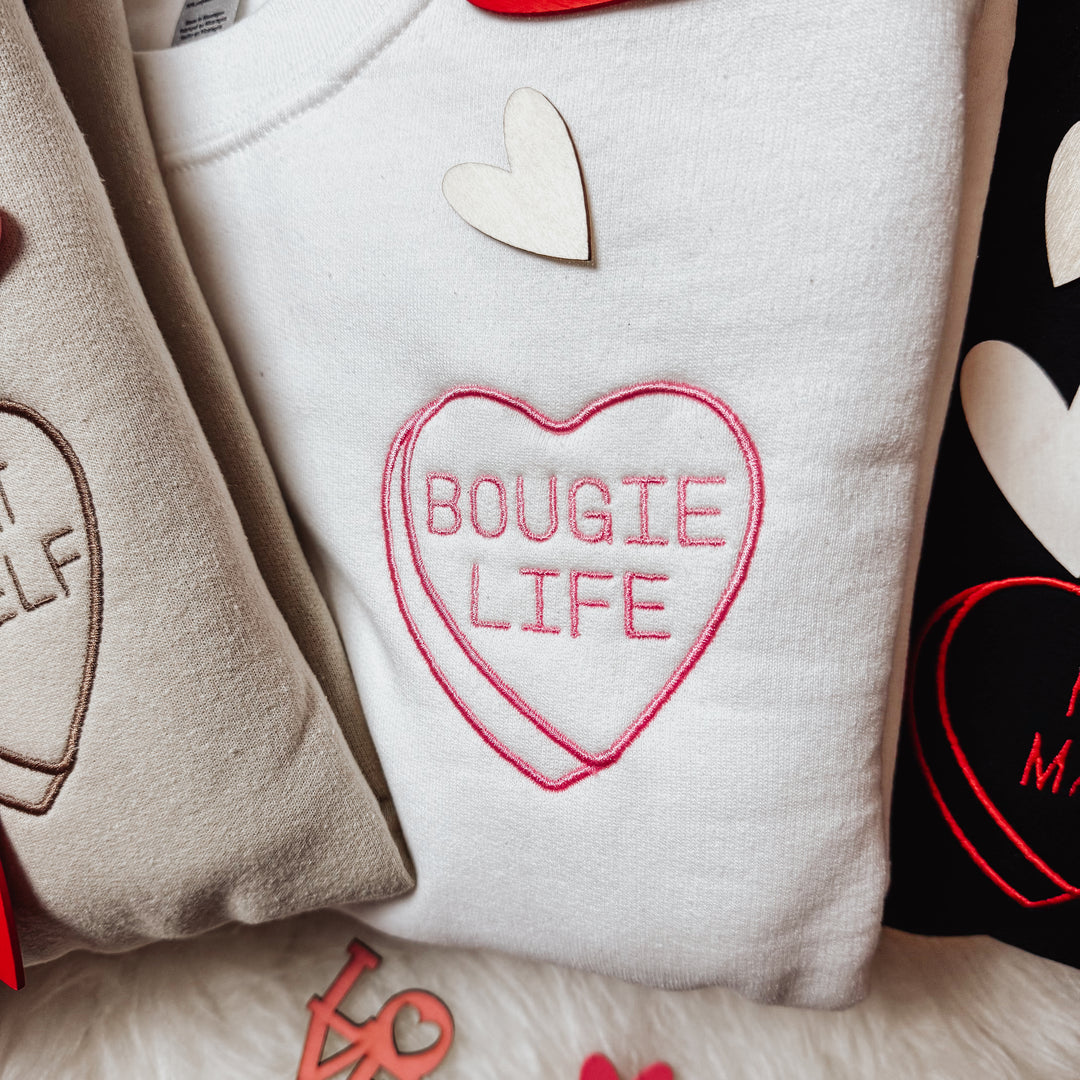 SWEETHEART EMBROIDERED SWEATSHIRT
